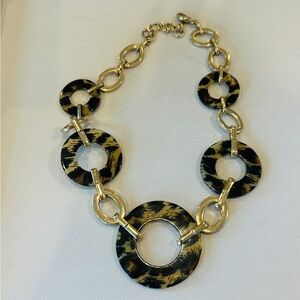 Gold and Black Patterned Necklace